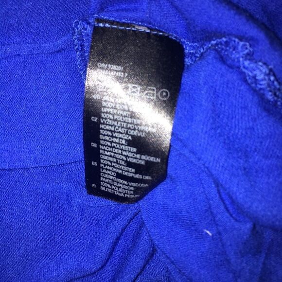 H&M Blue Tee with Sheer Panel & Zipper Detail-M - Picture 6 of 6